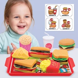 Juego de cocina infantil con comida rápida desmontable