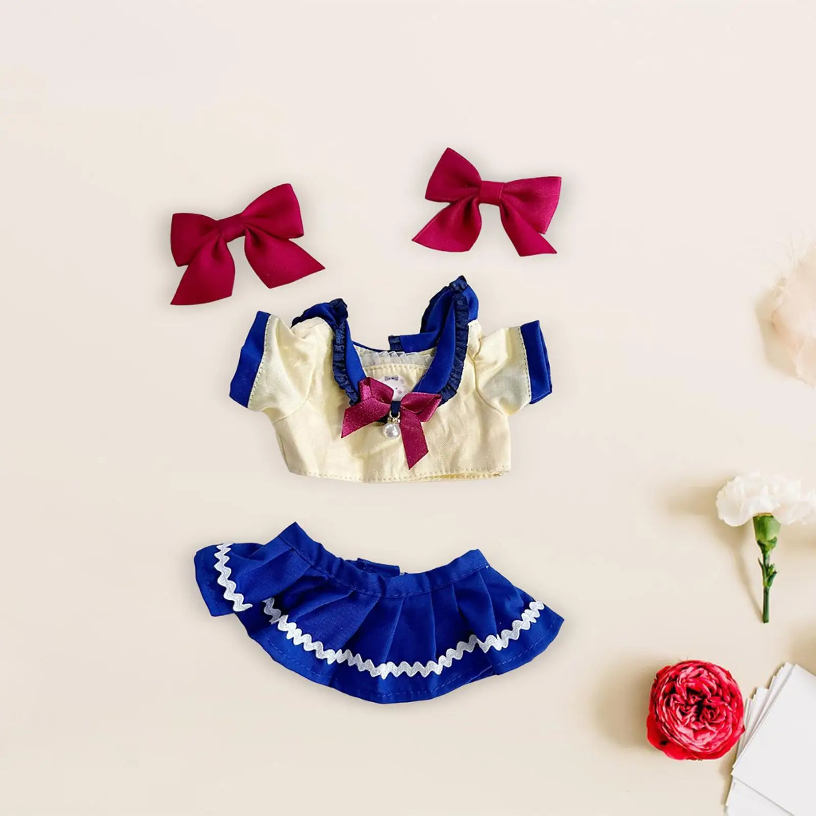 Uniforme marinero para muñeca con accesorios de pelo - imagen 5