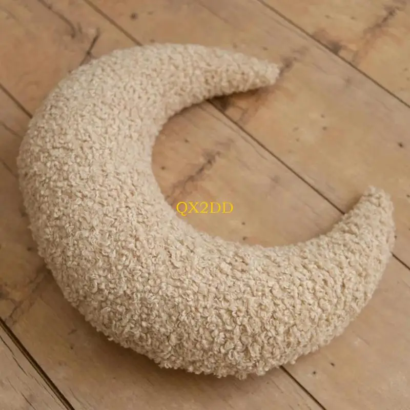 QX2D-almohada Adorable en forma luna para fotografía recién nacido, accesorios esenciales para sesiones fotos, cojín, - imagen 4