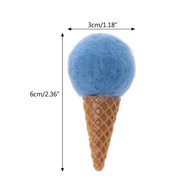 M76C encantadores accesorios para sesión fotos bebés recién nacidos, niños y niñas, fieltro con forma helado 6x3cm - imagen 5
