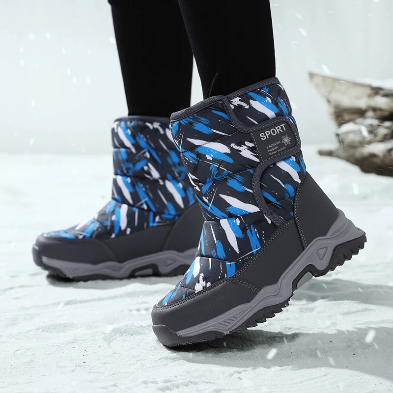 Botas de nieve para niña con forro polar y suela antideslizante
