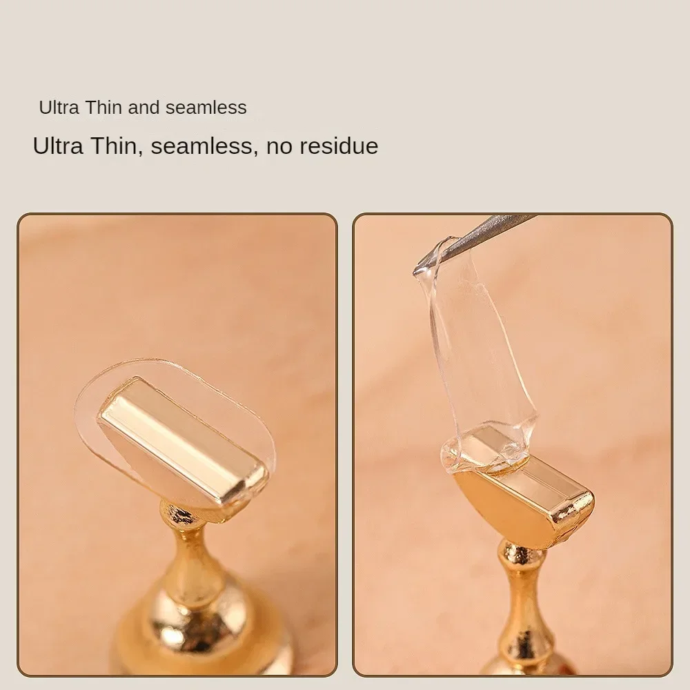 Cinta adhesiva para herramientas de soporte de exhibición falsa, 100 Uds., uñas de doble cara, tira adhesiva para manicura, exhibición de uñas sin rastro - imagen 5