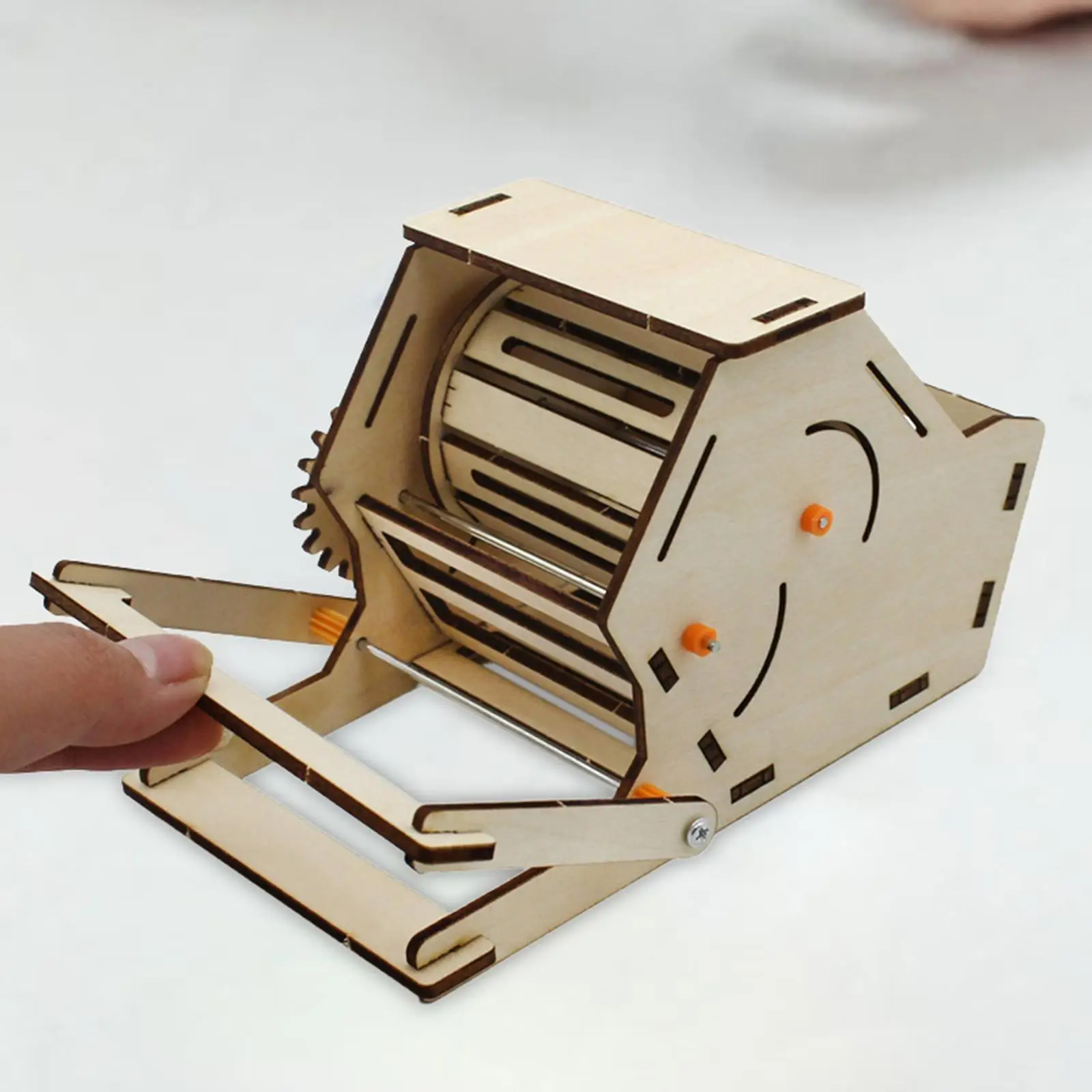 Stem Science Kits Science Experiment, 3D Wood Puzzle, Assembly Wood Threshing Machine Craft for Creative Gift Teaching Prop