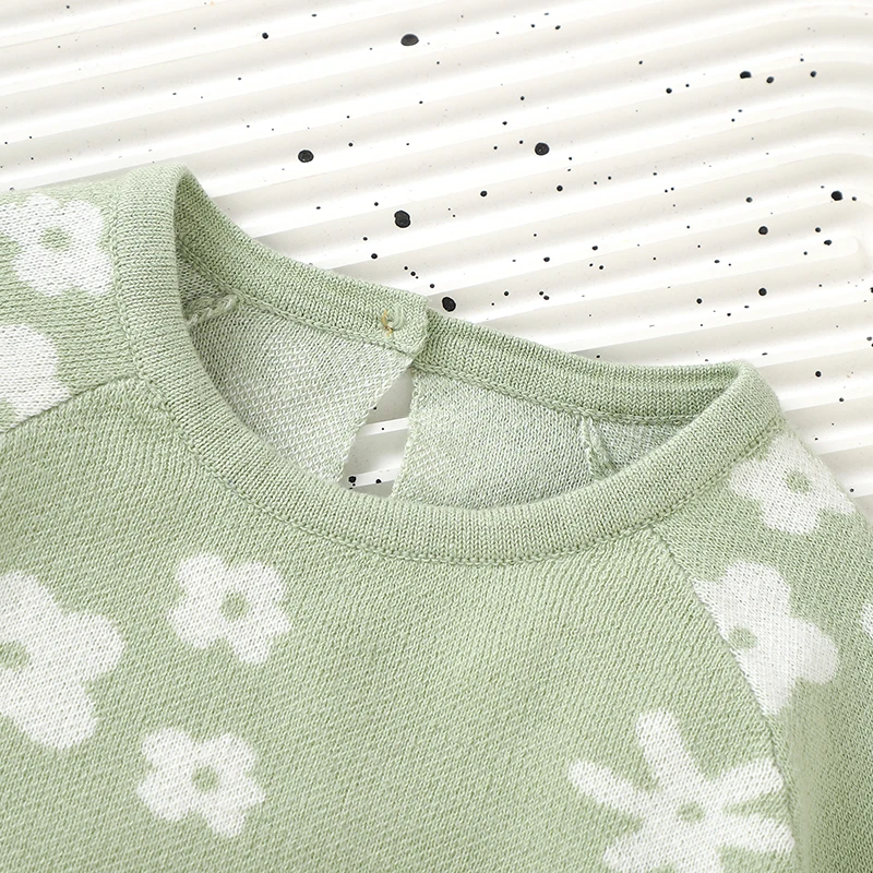 Mono bebé niña de algodón invierno suave con cuello redondo - imagen 4