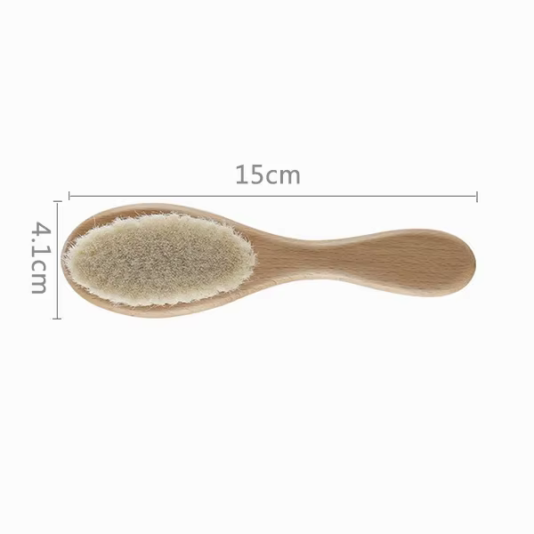 Cepillo y peine de madera para bebé – Cuidado capilar natural - imagen 4