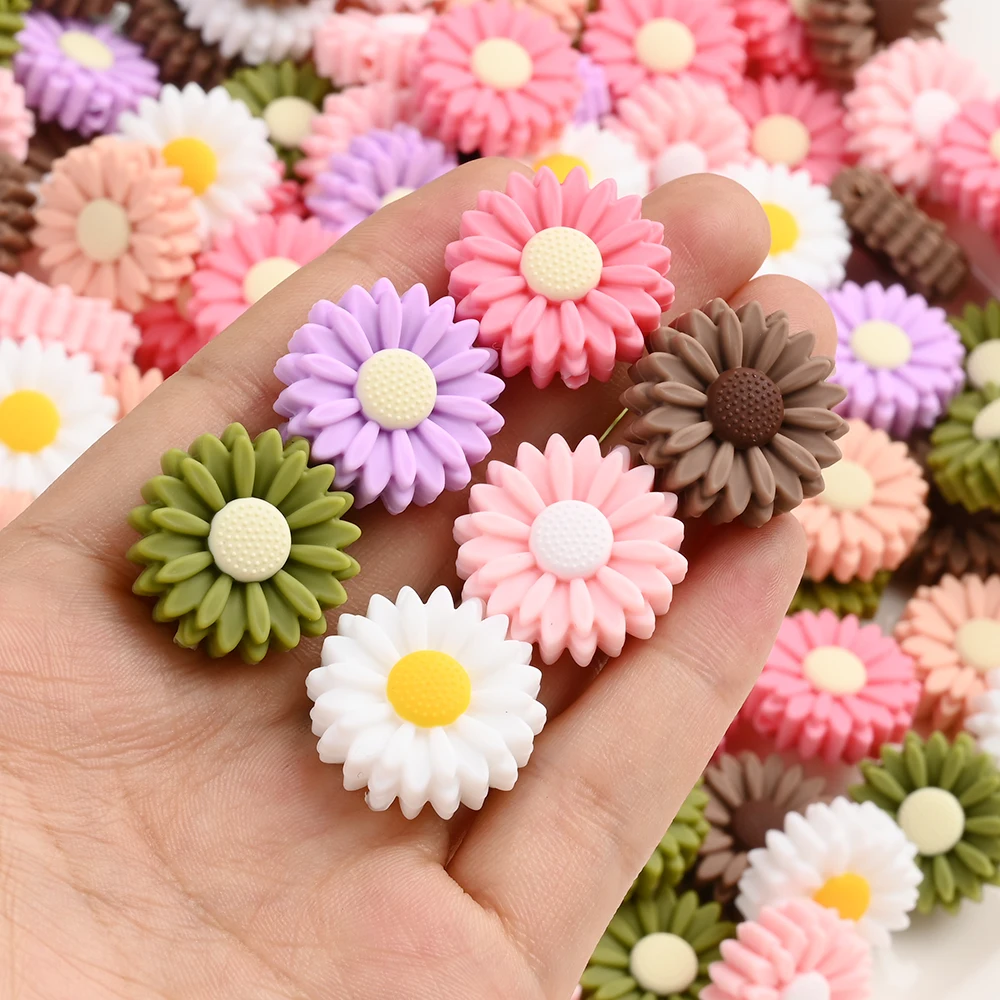 Clip chupete silicona con flor bebé – Pulsera mordedora dentición - imagen 5