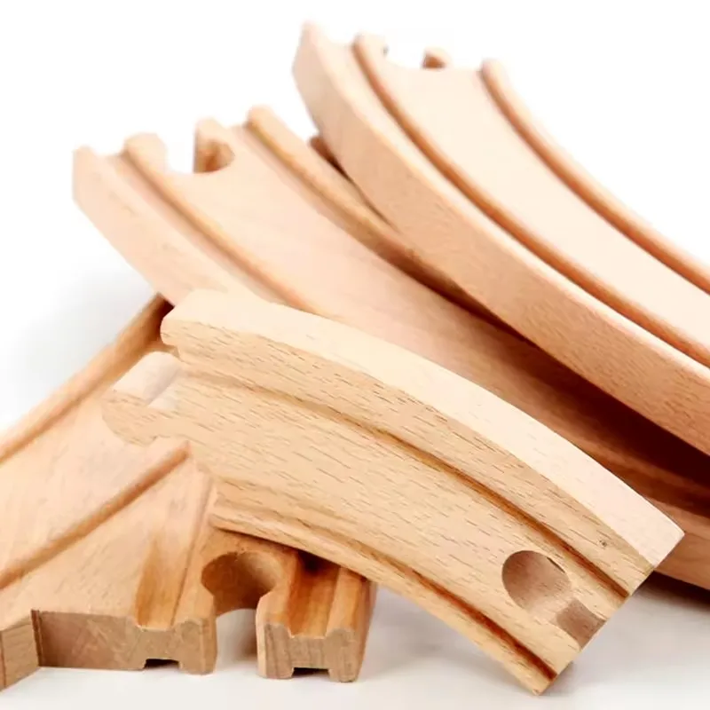 Vías de tren de madera para niños compatibles universales - imagen 2
