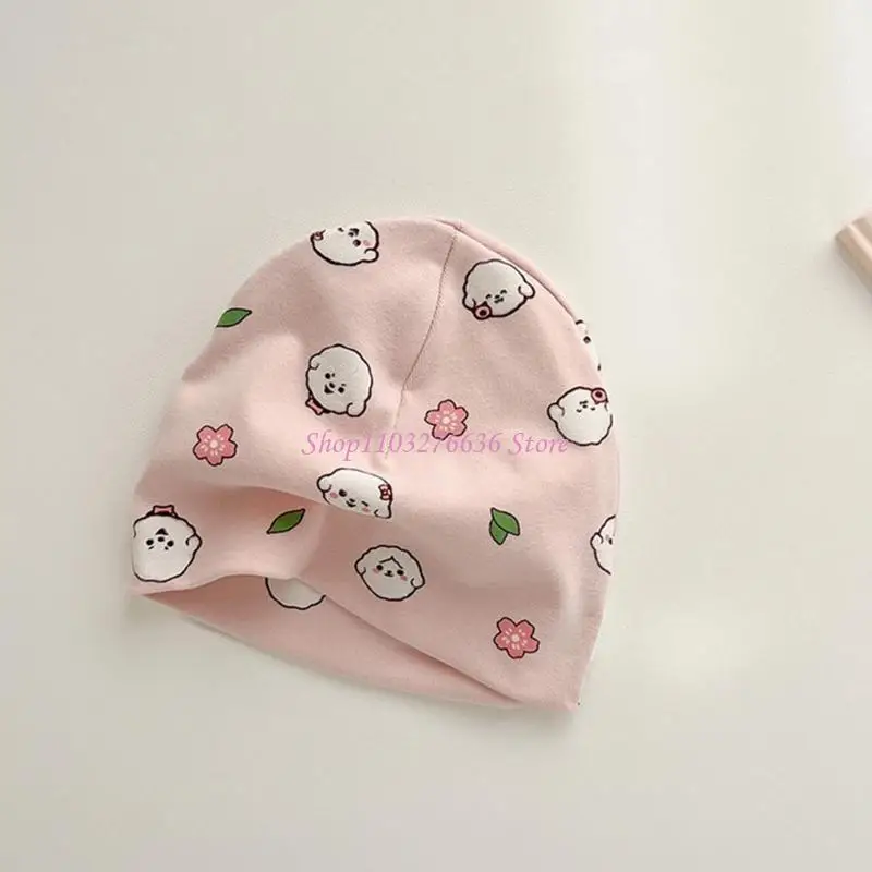 R6FD Autumn Winter Baby Baby Hat impreso Protecciones orejas dibujos animados Beanie Guilicias Bonless Showe Regalo para y - imagen 4