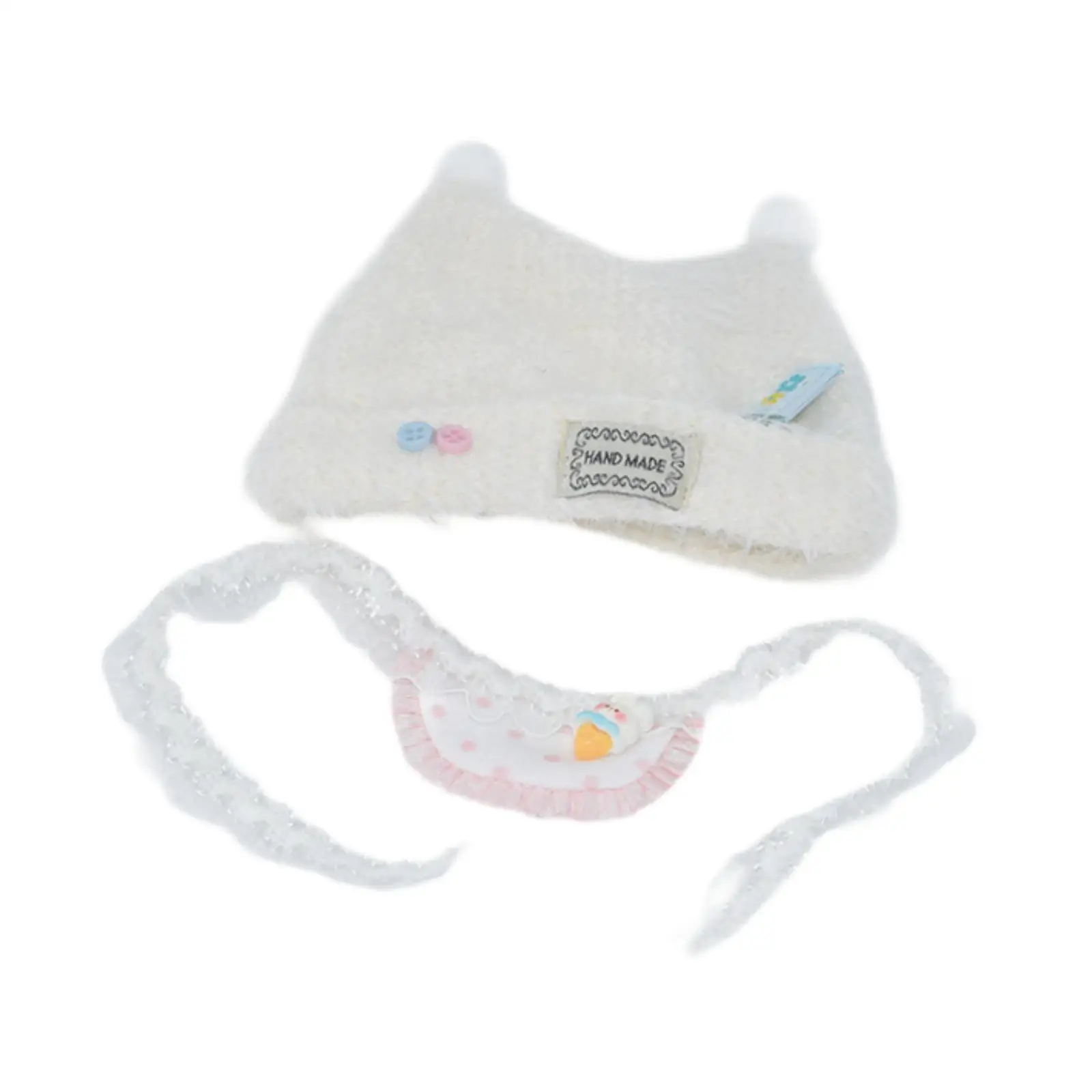 Plush Doll Cap Cartoon Make Your Own Dolls Doll Cuffed Cap for 6.69inch Doll