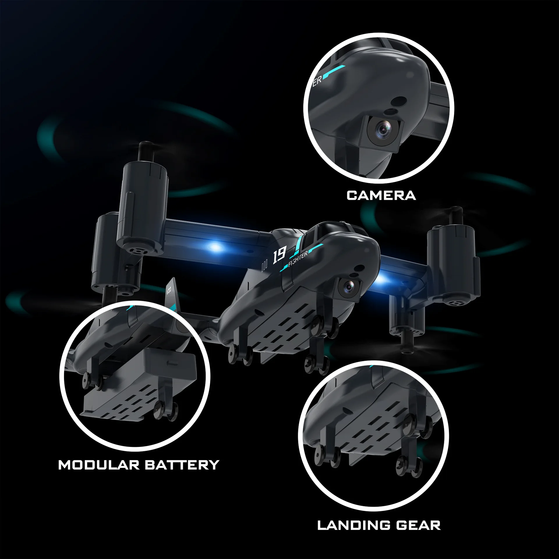 Drone juguete para niños con cámara WiFi y control remoto - imagen 3