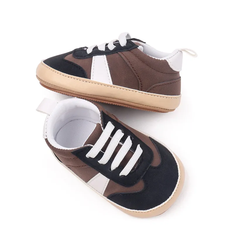 Nuevos zapatos de bebé, zapatos clásicos de cuero con suela suave antideslizantes para caminar para niños pequeños, zapatos casuales para niños, zapatillas de deporte para 0-18 meses - imagen 3