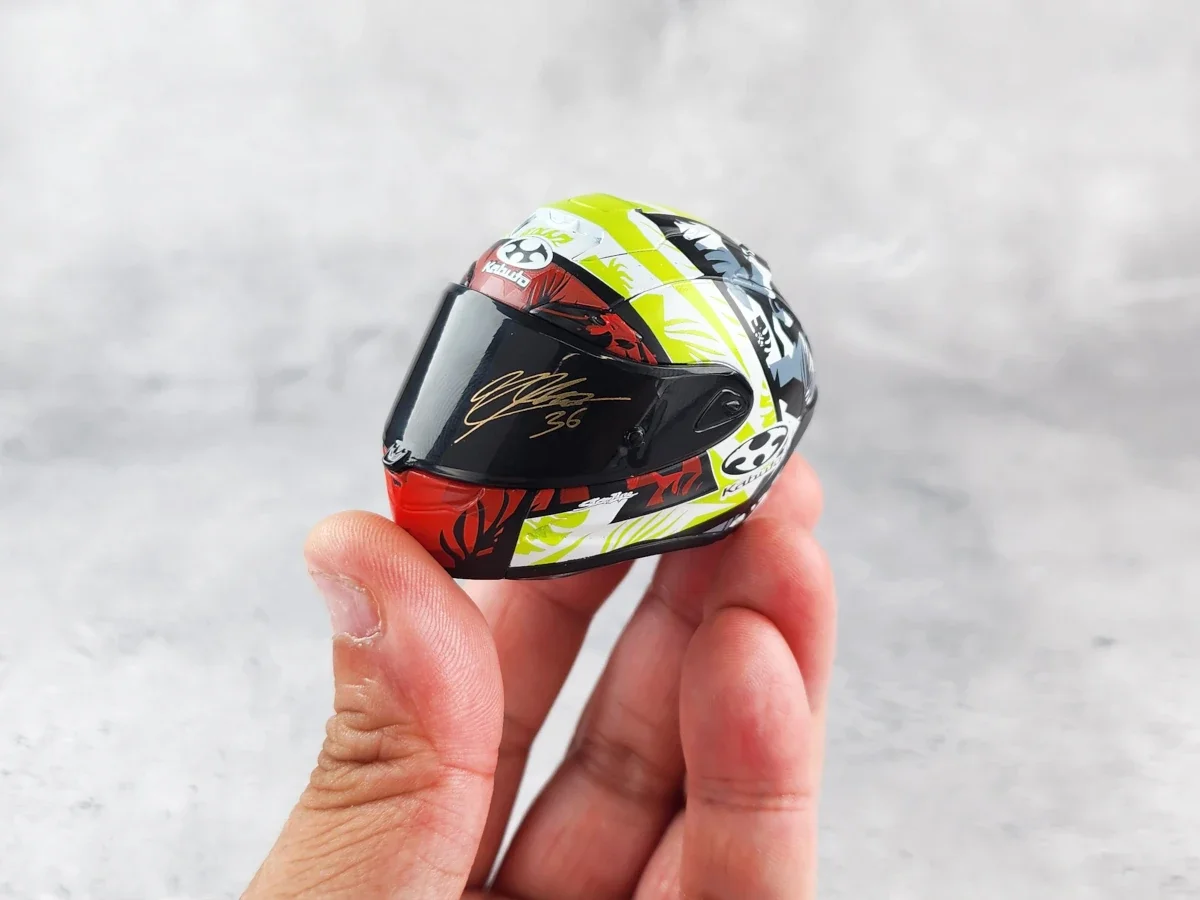 SO-TA caja ciega misteriosa de juguete 1/6, colección de casco de motocicleta KABUTO, modelo de escudo de F17-Rider en miniatura, figuras móviles - imagen 5