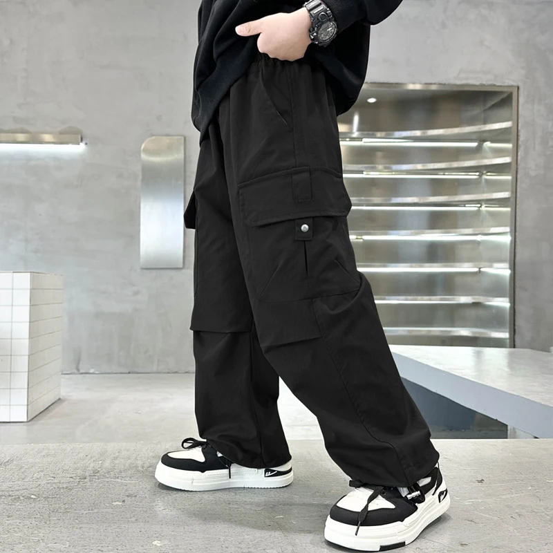 Pantalones rectos informales de chándal para niño – Otoño juvenil