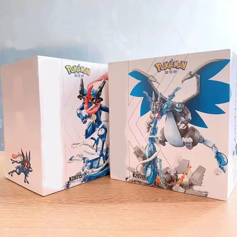 Set de construcción Pokémon con Charizard y Greninja para niños