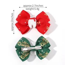 Horquillas navideñas Papá Noel para niña – Fiesta infantil