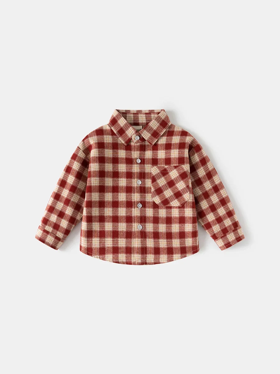 Camisa a cuadros niño primavera corte holgado tela fina suave - imagen 3
