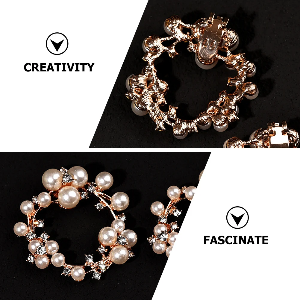2 pares de Clips de zapatos de perlas para bombas, hebilla de diamantes de imitación, adornos de zapatos, Clip elegante y cómodo para oficina - imagen 4