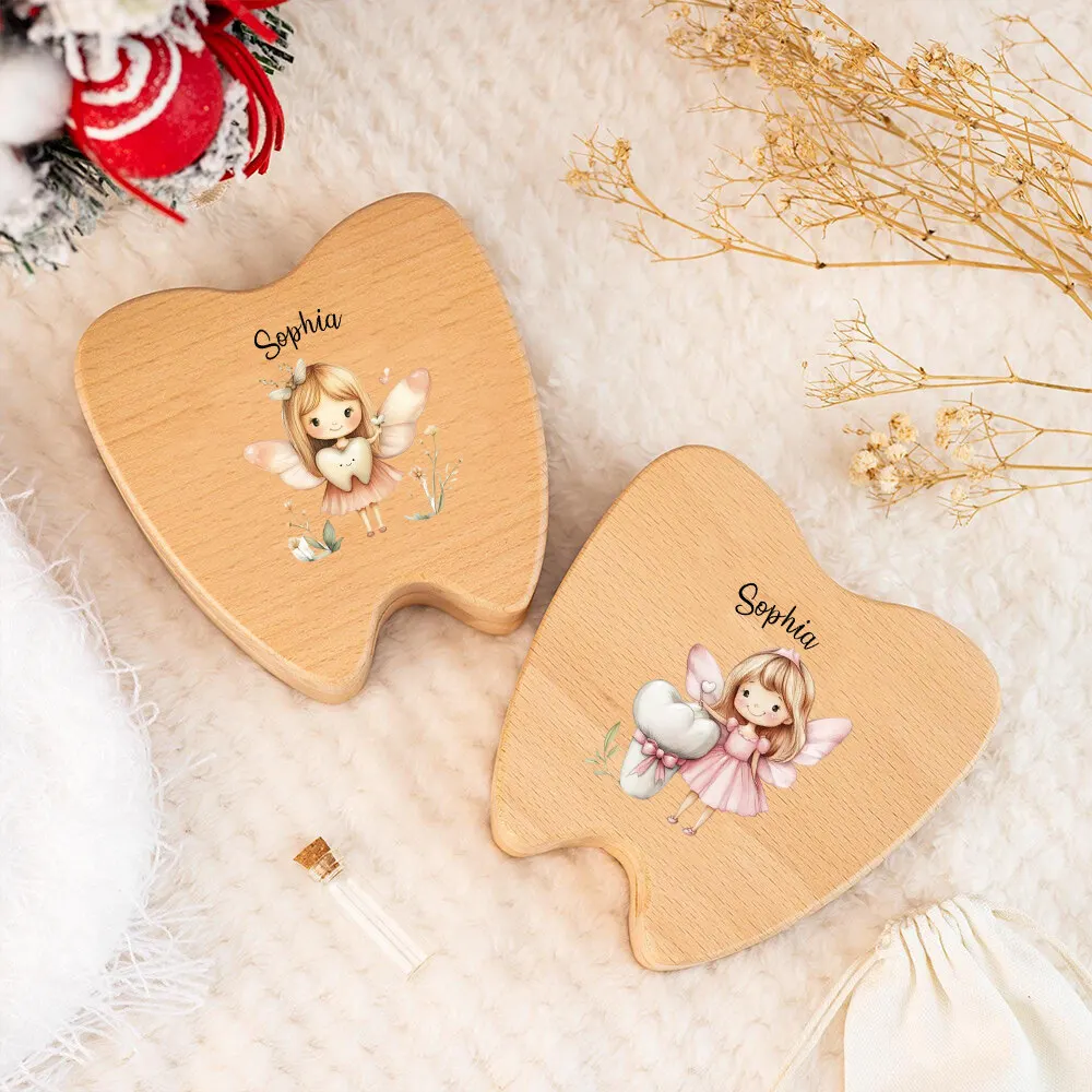 Caja de dientes personalizada para hada – Recuerdo bautizo original - imagen 2