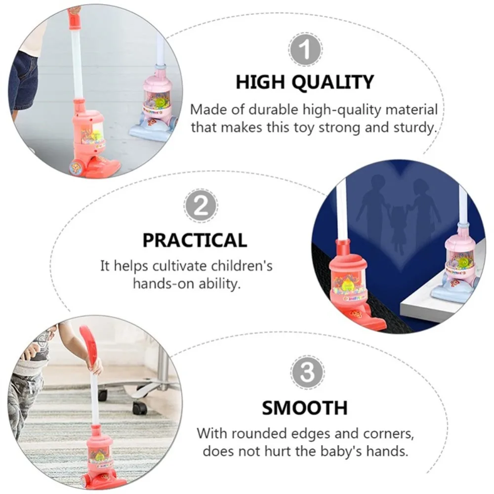 Aspiradora de juguete para niños con luz, juego de simulación, juguetes de limpieza para el hogar, regalo de cumpleaños para niños y niñas - imagen 4