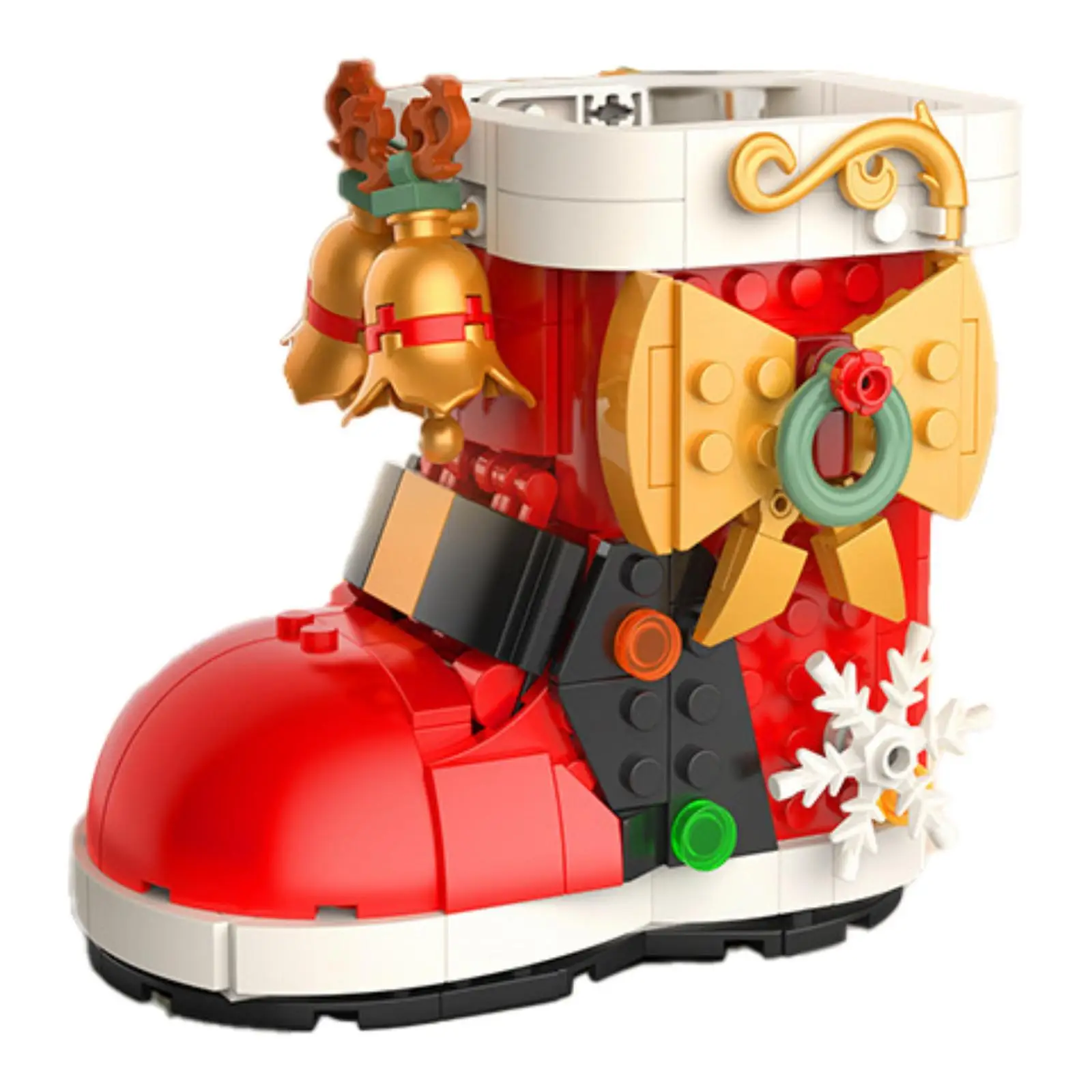 Christmas Building Blocks Holiday Present Decorations New Year Gifts Creative Building Blocks Playset for Kids Girls Boys Teens