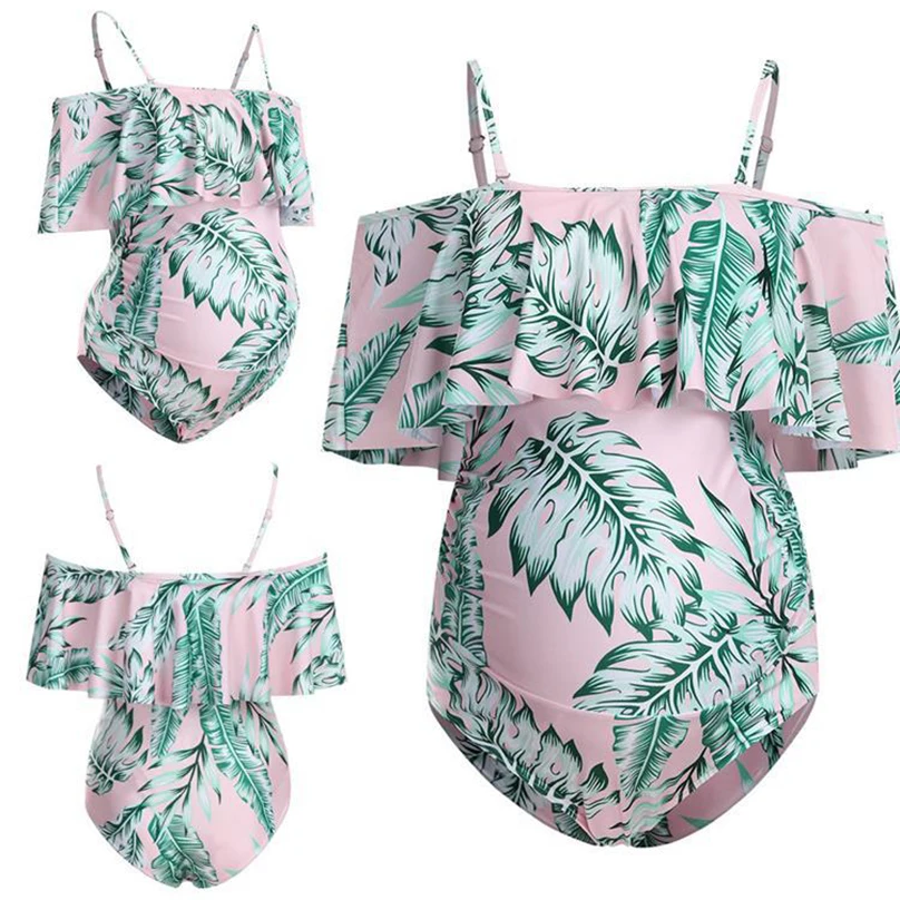 Traje de baño Sexy de una pieza para mujer, Tankinis de maternidad, traje de baño sólido de verano para mujer, ropa de playa, traje de baño para embarazadas, traje de baño de maternidad