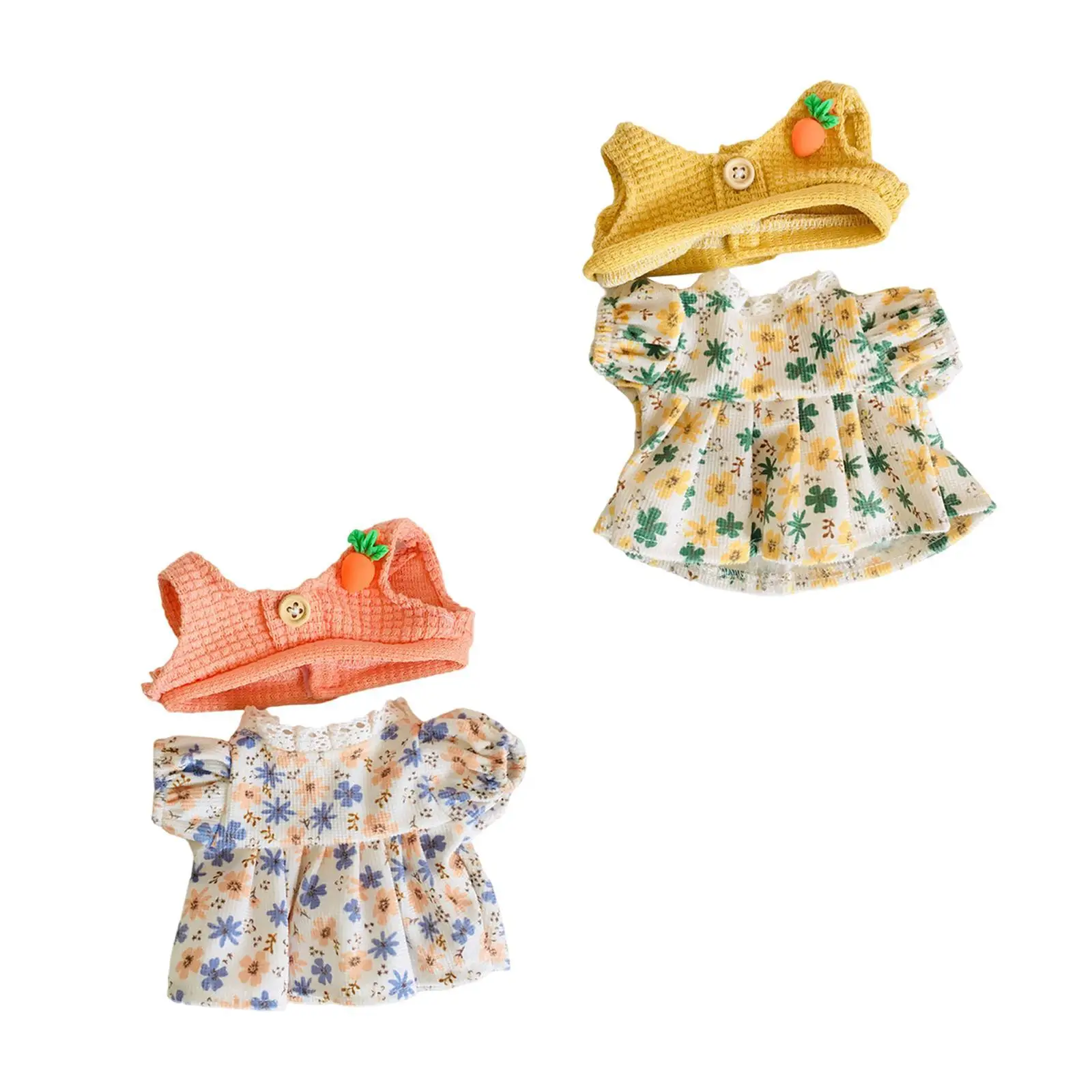Miniature Doll Dress Set - Elegant Attire for Petite Figures