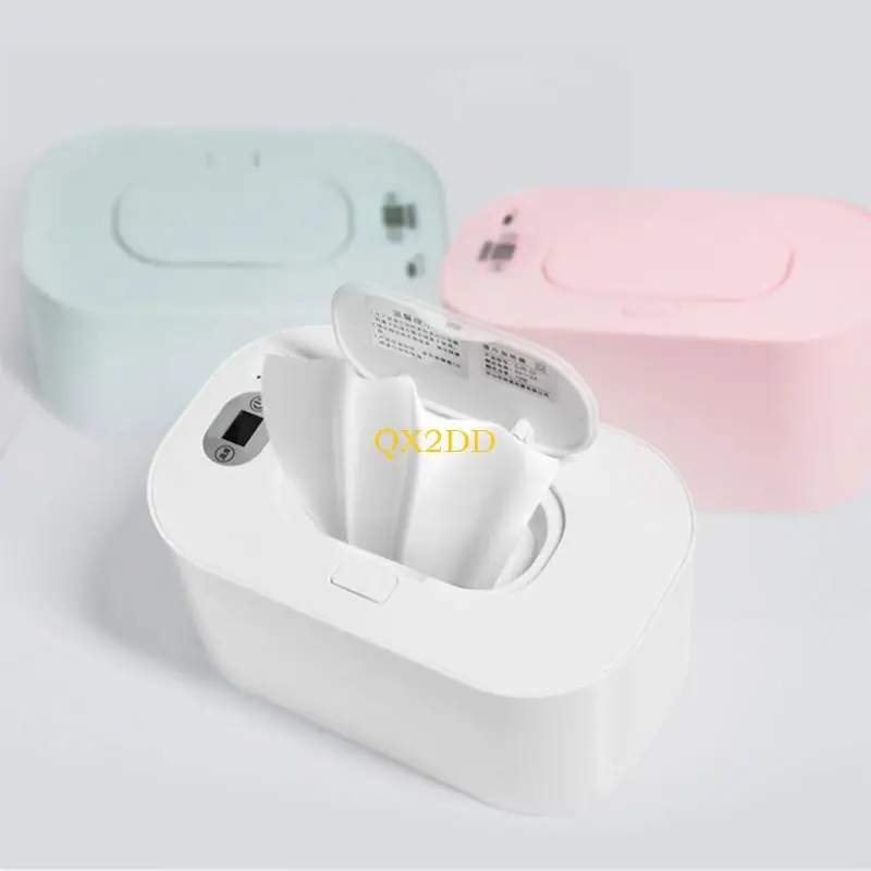 QX2D Calentador toallitas húmedas para bebés y dispensador toallitas húmedas para bebés Pantalla temperatura gran - imagen 4