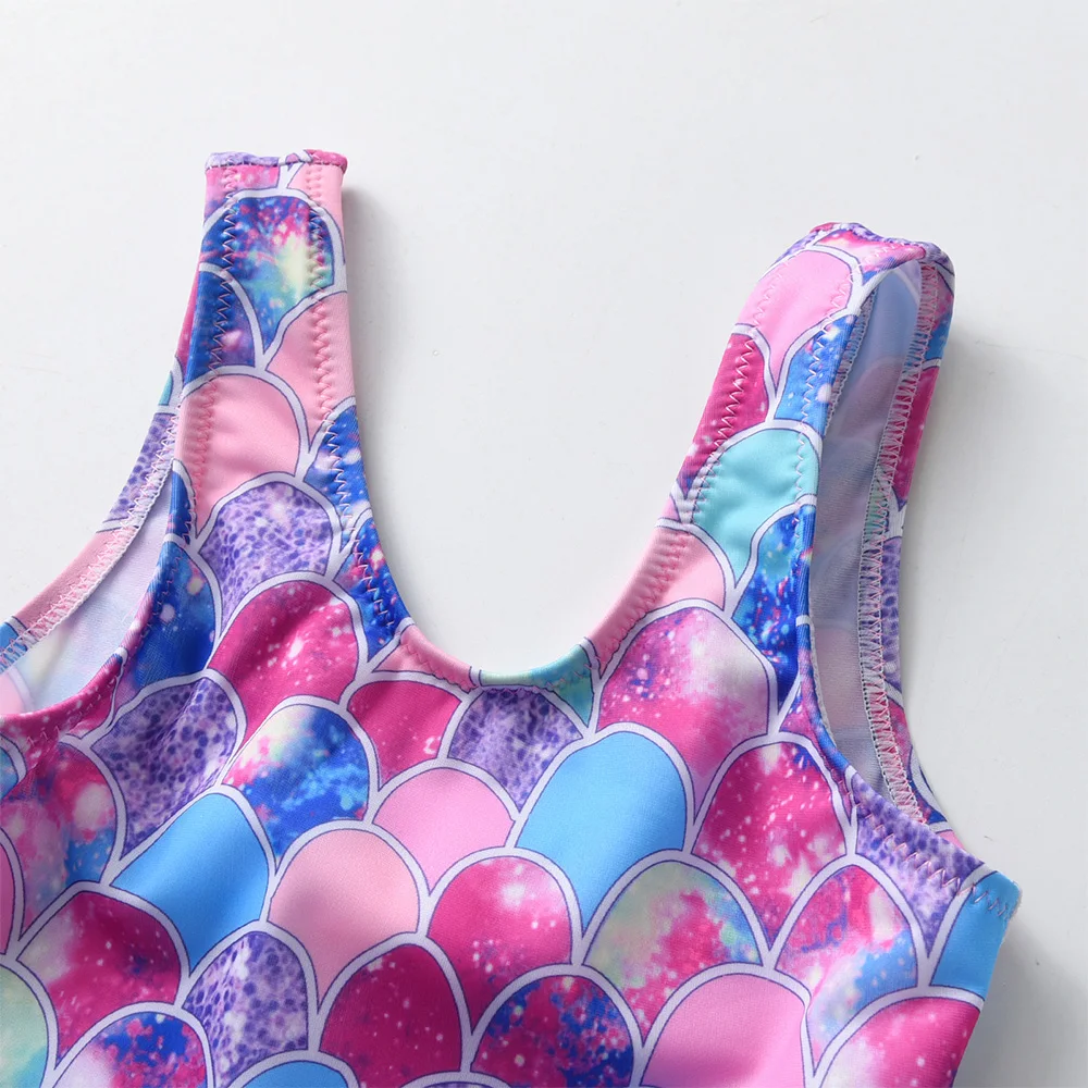 DXTON traje de baño niña de una pieza sirena brillante monokini - imagen 5