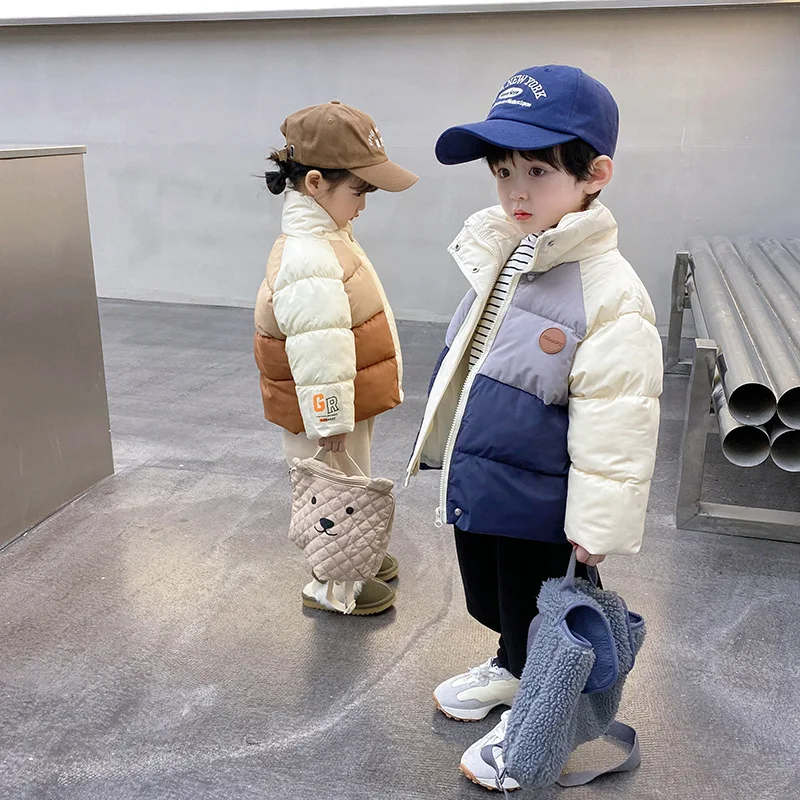 Abrigo de plumón infantil cálido de invierno con cuello alto - imagen 5