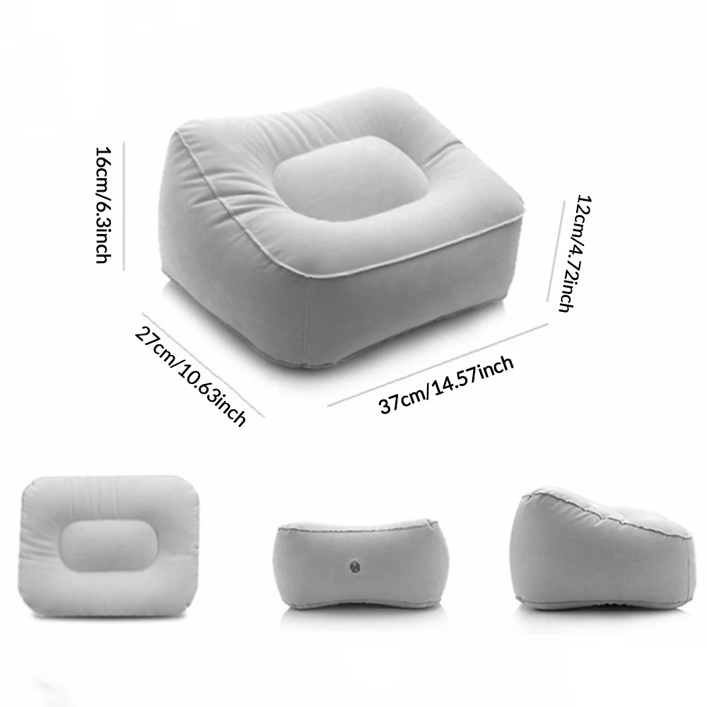 Reposapiés hinchable infantil con cojín ajustable para viajes y hogar - imagen 3