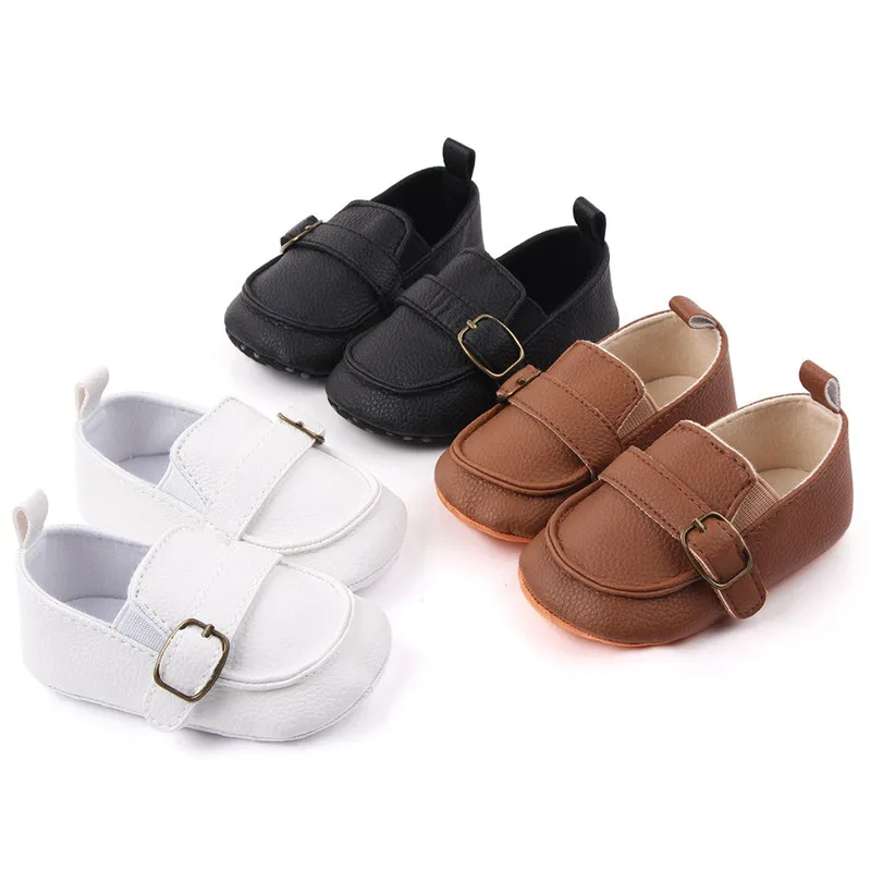 Zapatos de bebé antideslizantes para niños y niñas, calzado informal de PU suave para primeros pasos, primavera y otoño