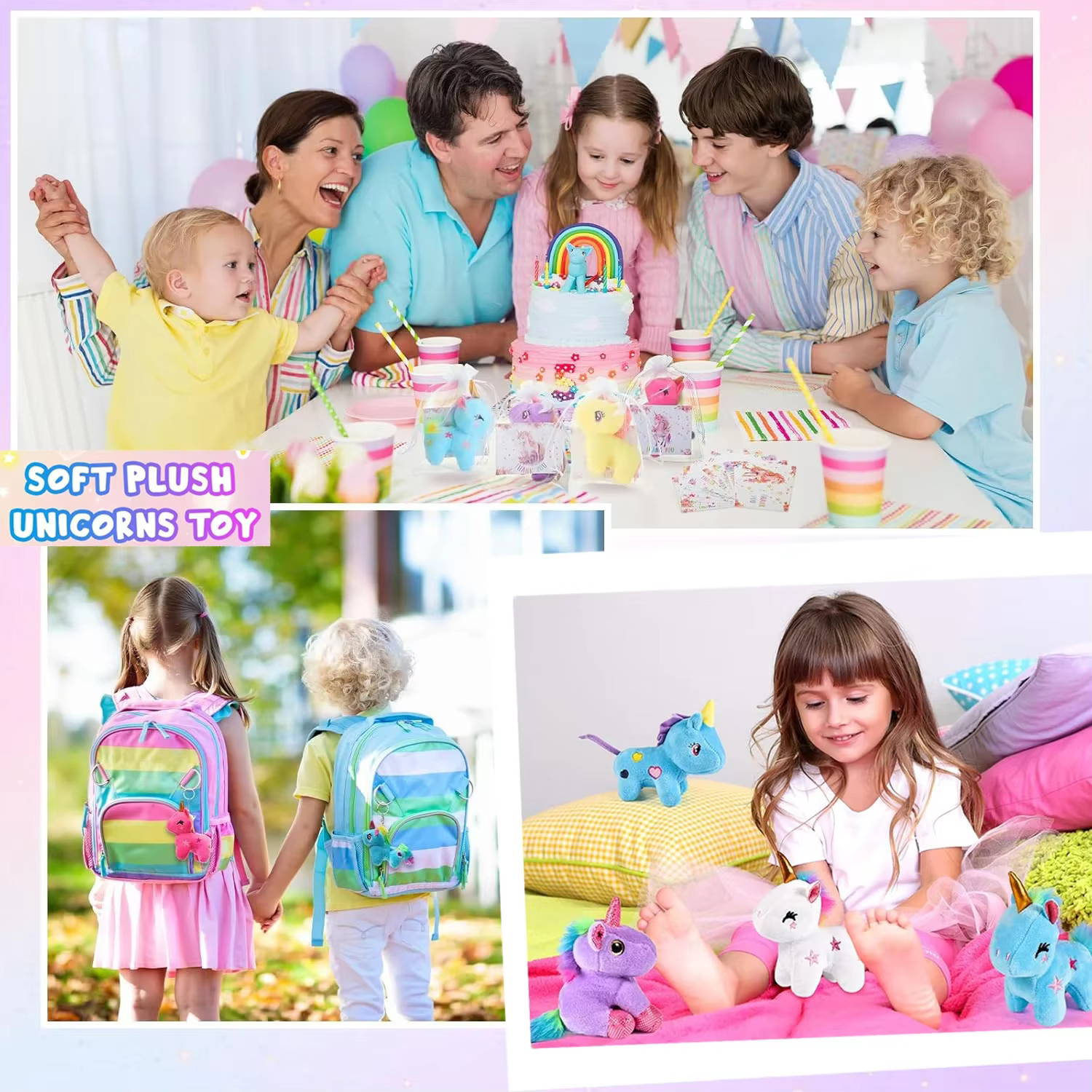 Mini unicornios de peluche para fiestas y bolsas de regalo - imagen 4