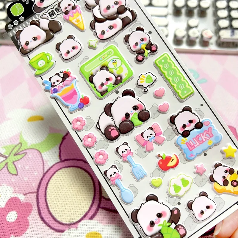 Pegatinas 3D de panda – Espuma decorativa para niños - imagen 3