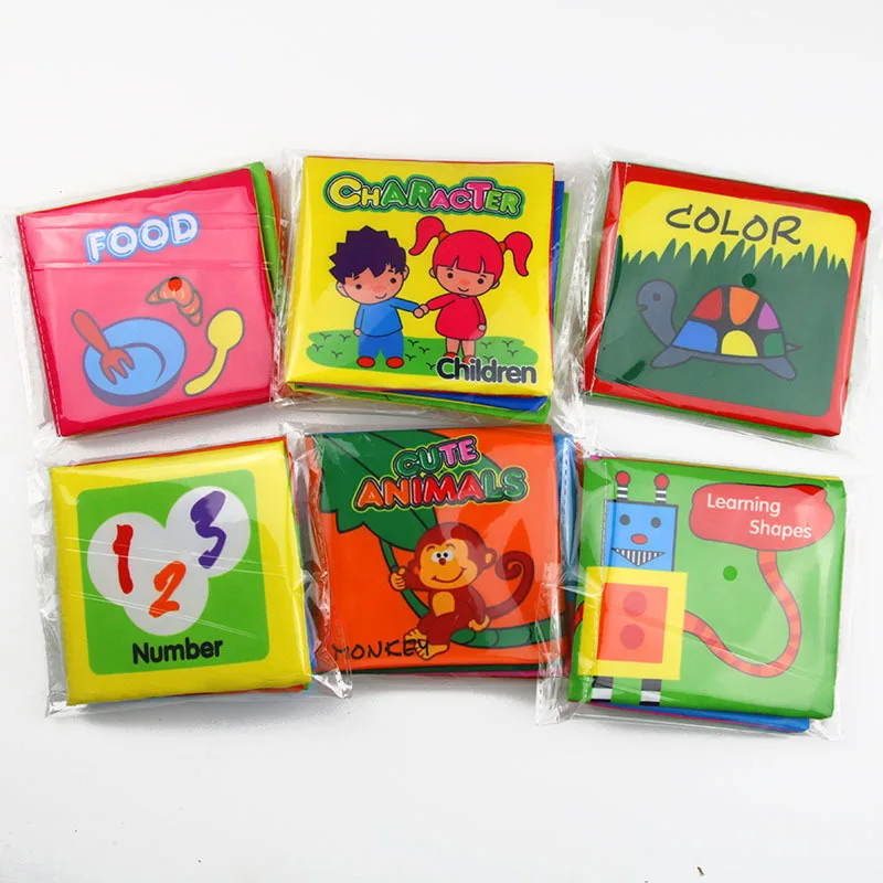 Libros de tela suave para bebé, libros silenciosos con sonido de crujido, juguetes educativos de aprendizaje temprano para bebé de 0 a 12 meses - imagen 2