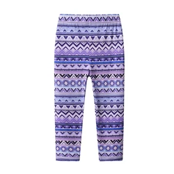 DXTON Leggings ajustados para niñas con rayas florales de verano