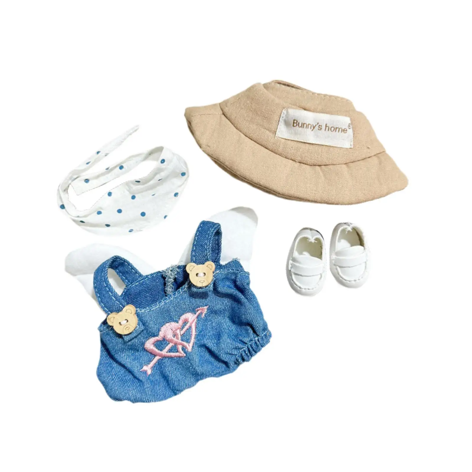 Doll Clothes Set DIY Doll Toy Costume Accessories Decorative Dress up Fashion Cute Doll Clothes Suit for 5.91inch/6.69inch Dolls