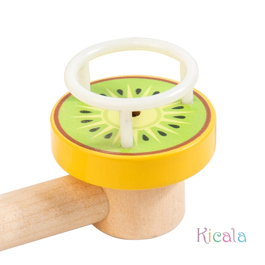 Juego de soplo y equilibrio de madera con bolas flotantes