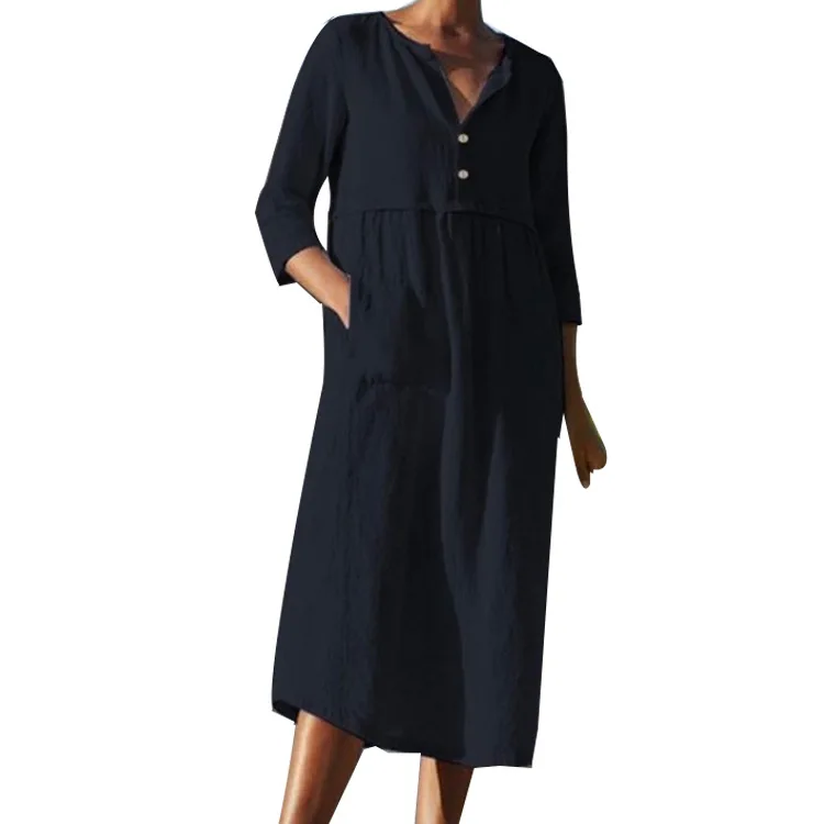 Vestido de lactancia maxi estampado con cuello en V y manga corta