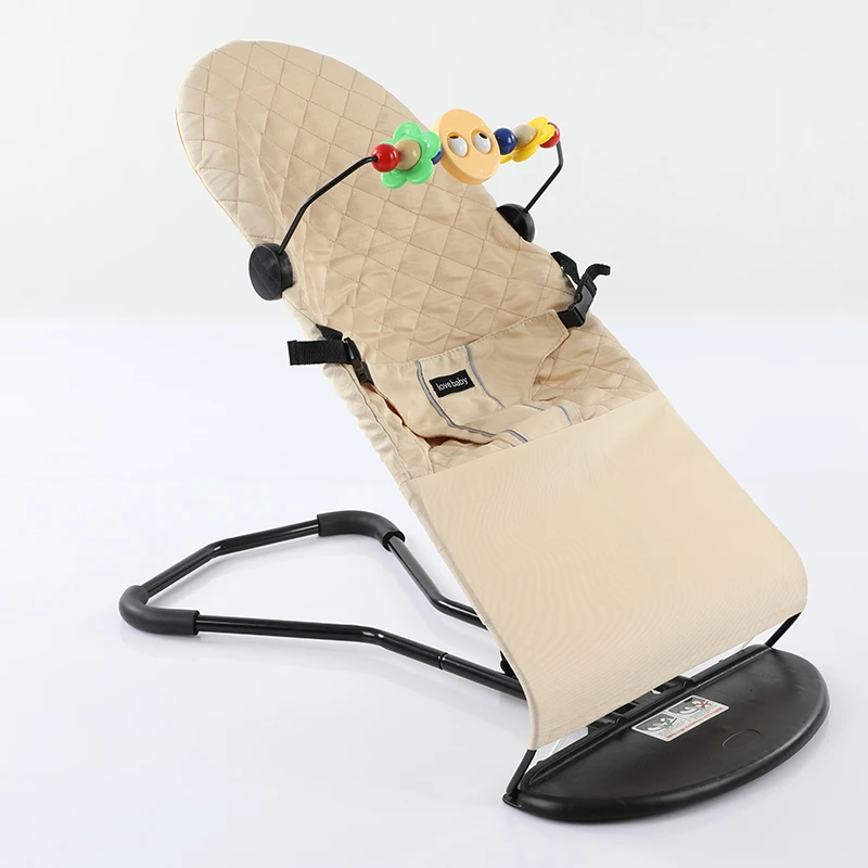 Mecedora plegable ajustable para bebé con juguetes y cubierta - imagen 3