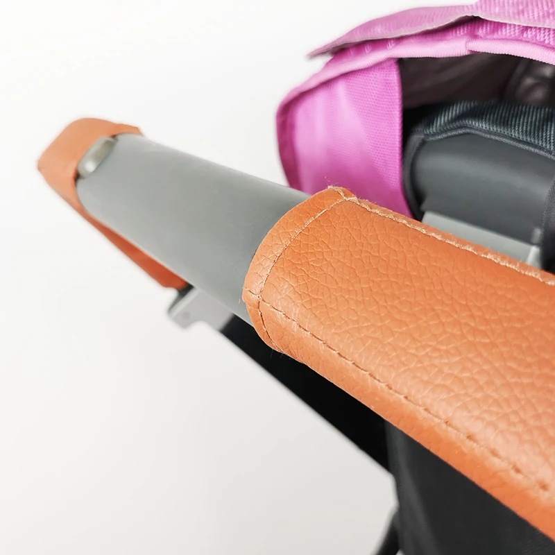 Funda de cuero PU para cochecito Cybex Balios S, funda protectora para pasamanos de mamá, cubierta de barra de empuje para cochecito de bebé con cremallera - imagen 2