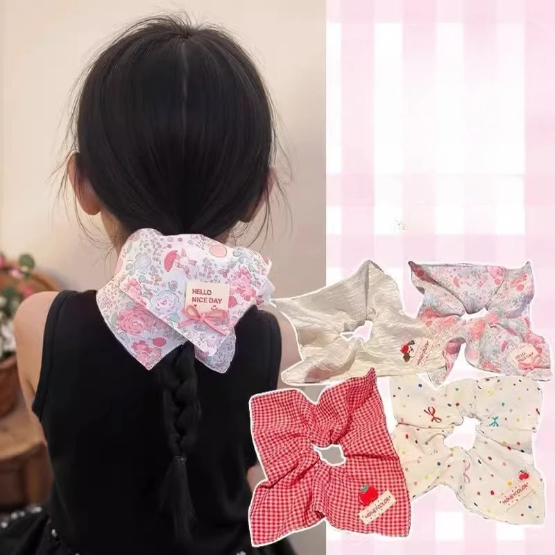 Coletero cuadrado bonito y dulce para niñas, adorno para el cabello, lazo para el cabello para niños, bandas de goma elásticas, accesorios para el cabello encantadores para niños - imagen 2