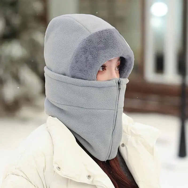 Gorro cálido para ciclismo con cuello y cara integrada, bufanda gruesa para ciclismo al aire libre, máscara facial cálida a prueba de viento y frío - imagen 5