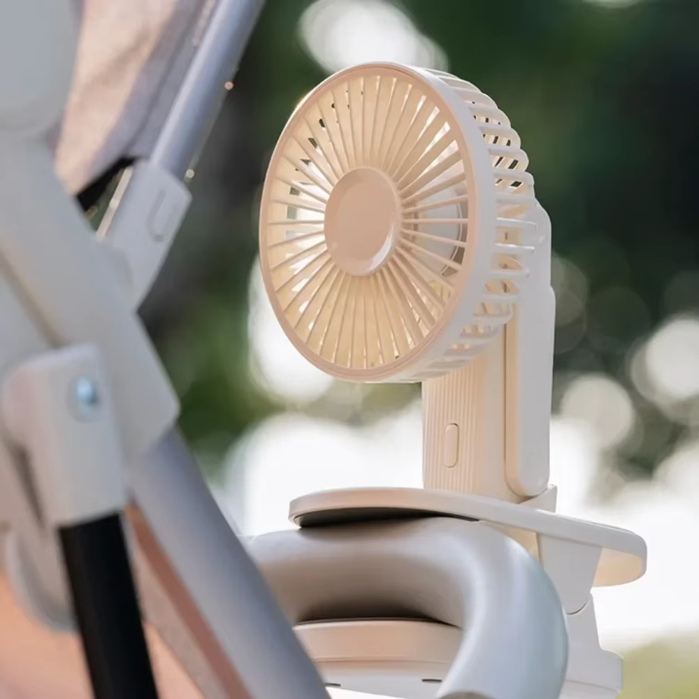 Ventilador USB recargable con clip para cochecito de bebé - imagen 2