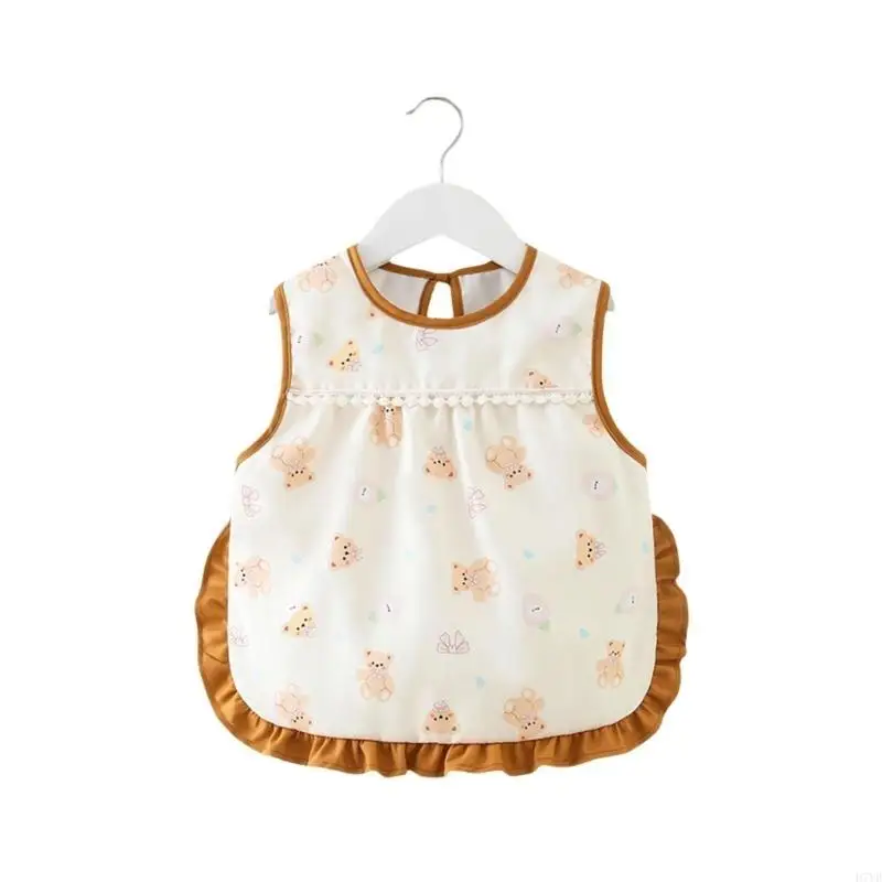 Babero impermeable D7YD resistente a las manchas para niños pequeños 0 a 4 años, delantal alimentación para niños,