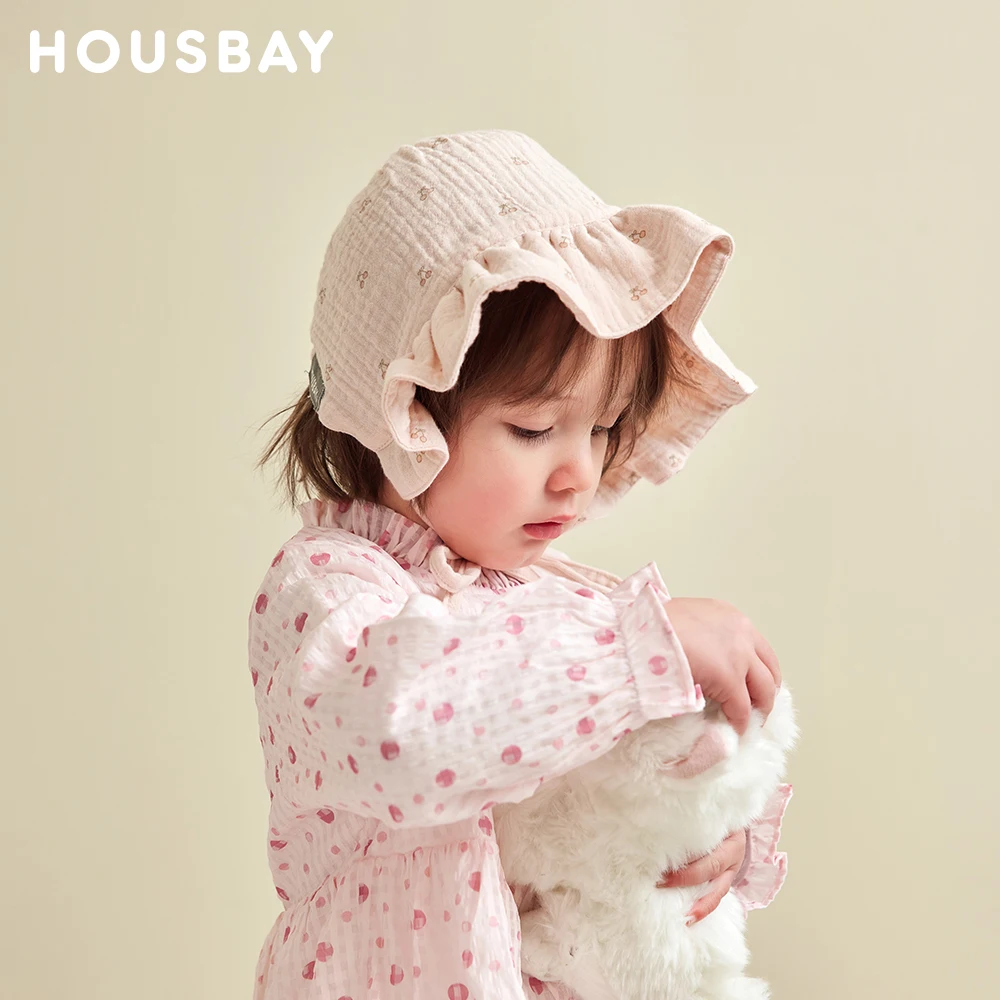 Sombrero para bebé con borde Floral, bonito cerezas, ancla de barco azul, sombrilla de verano, gasa transpirable - imagen 2