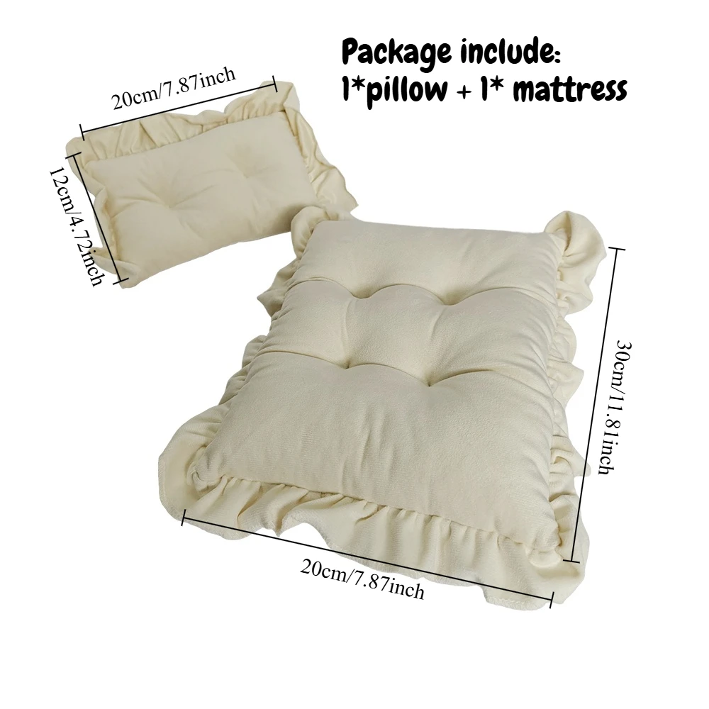 Almohada de terciopelo floral para recién nacido – Fotografía bebé - imagen 5
