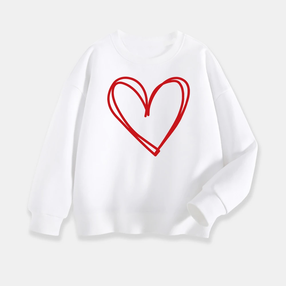 Lindo gráfico amor corazón niña niño San Valentín sudaderas niño niñas camisa niños traje del Día de San Valentín manga larga VDAY Top - imagen 5