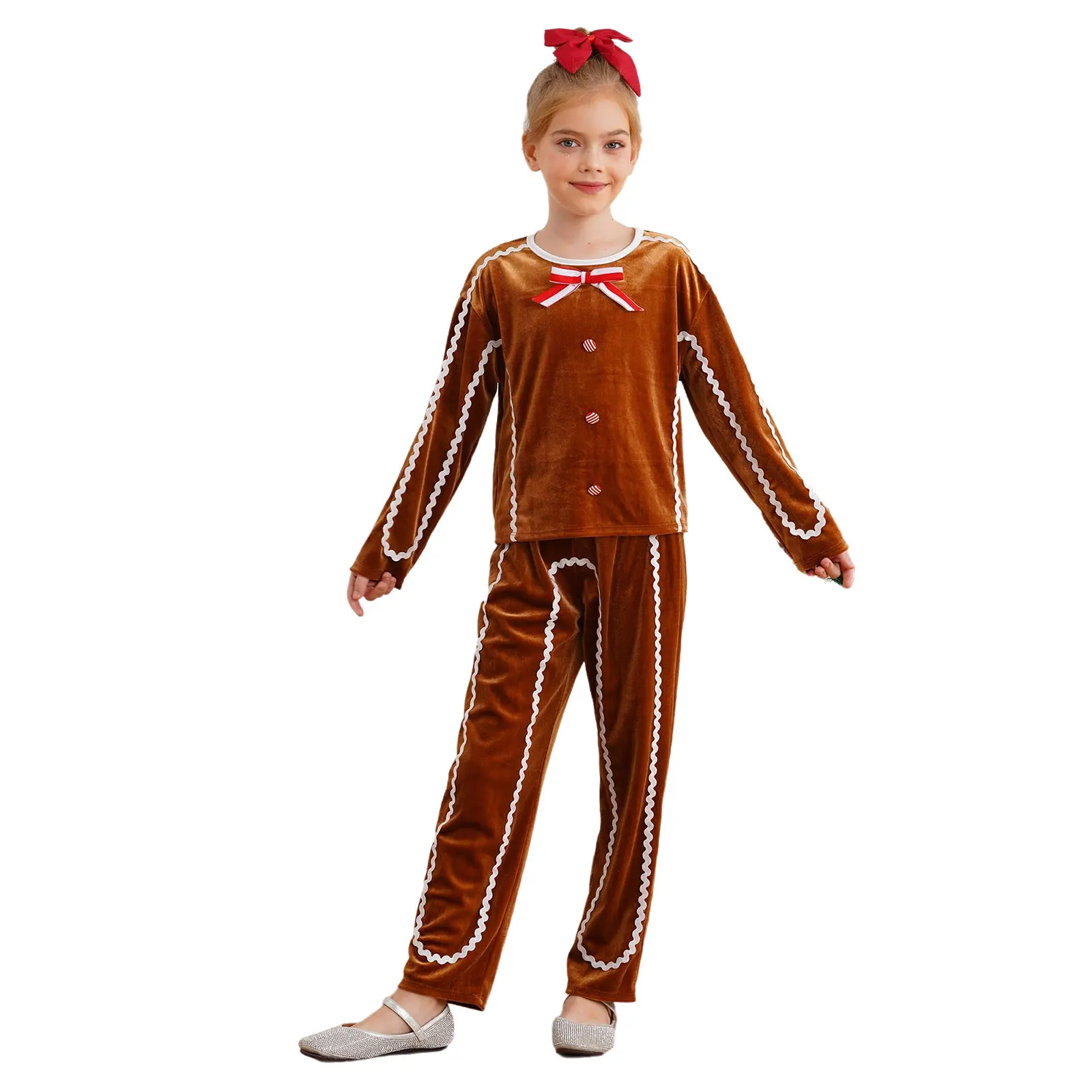 Disfraz de Papá Noel para niño – Traje de terciopelo navideño - imagen 2