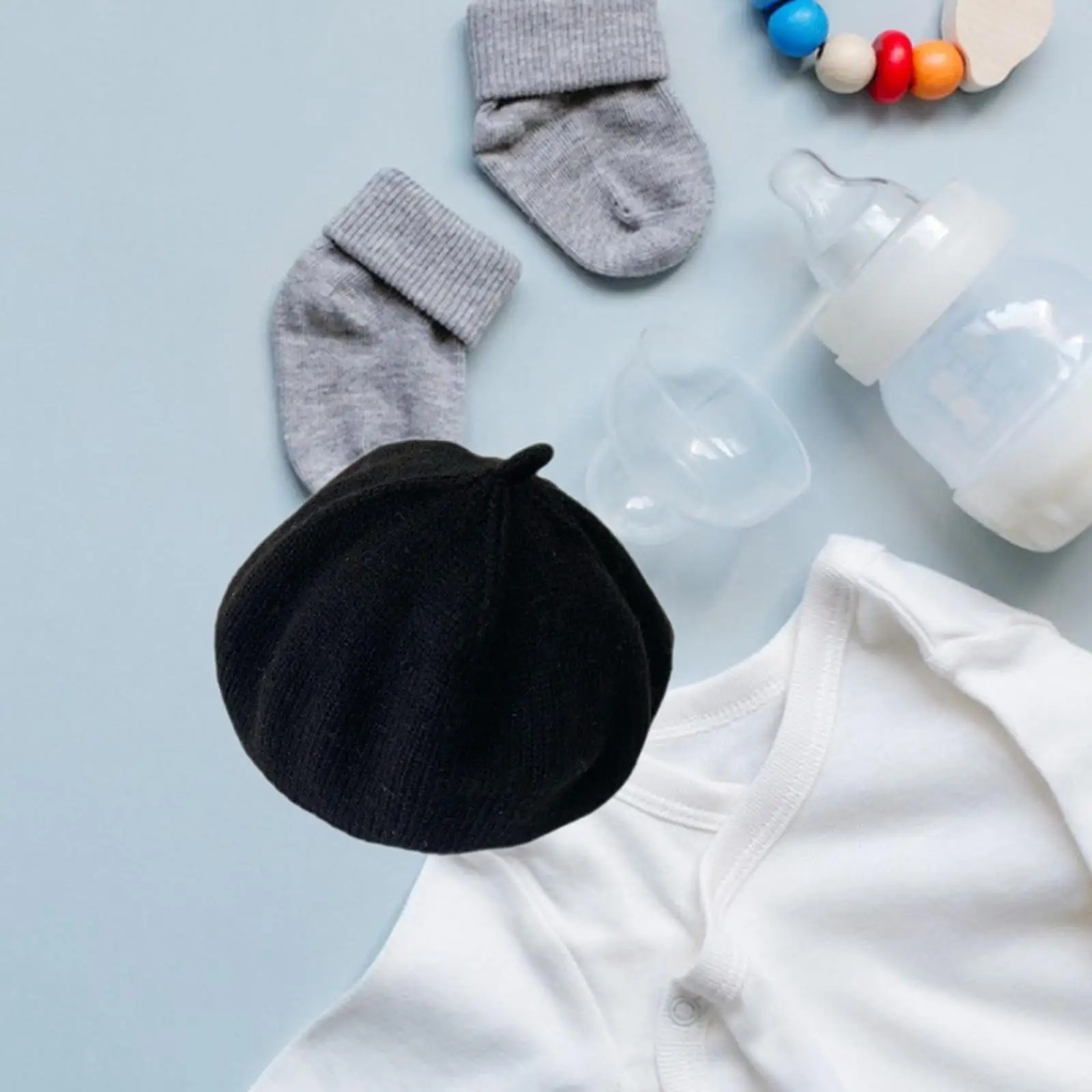 Baby French Beret Hat Knitted Beanie Cap for Girls Boys Toddlers Vacation
