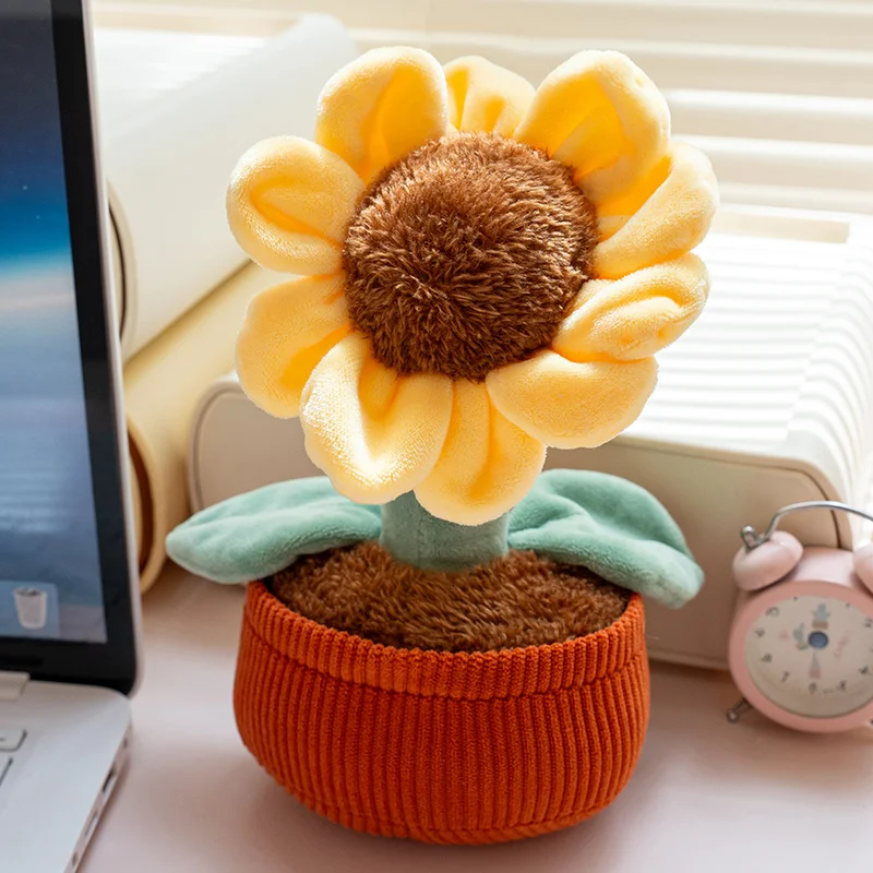 Planta peluche girasol para decorar habitación infantil